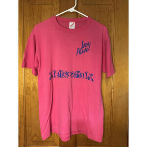 Jerzees Men's Pink 'Stay Alive!' Graphic T-Shirt